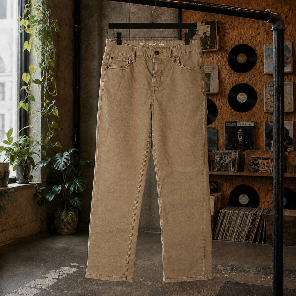 Cat & Jack Tan Straight Leg Stretch Chino Pants Khaki Size 14 Husky
